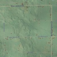 Second close-up of the map of Wilcox, Michigan print showing more streets and buildings