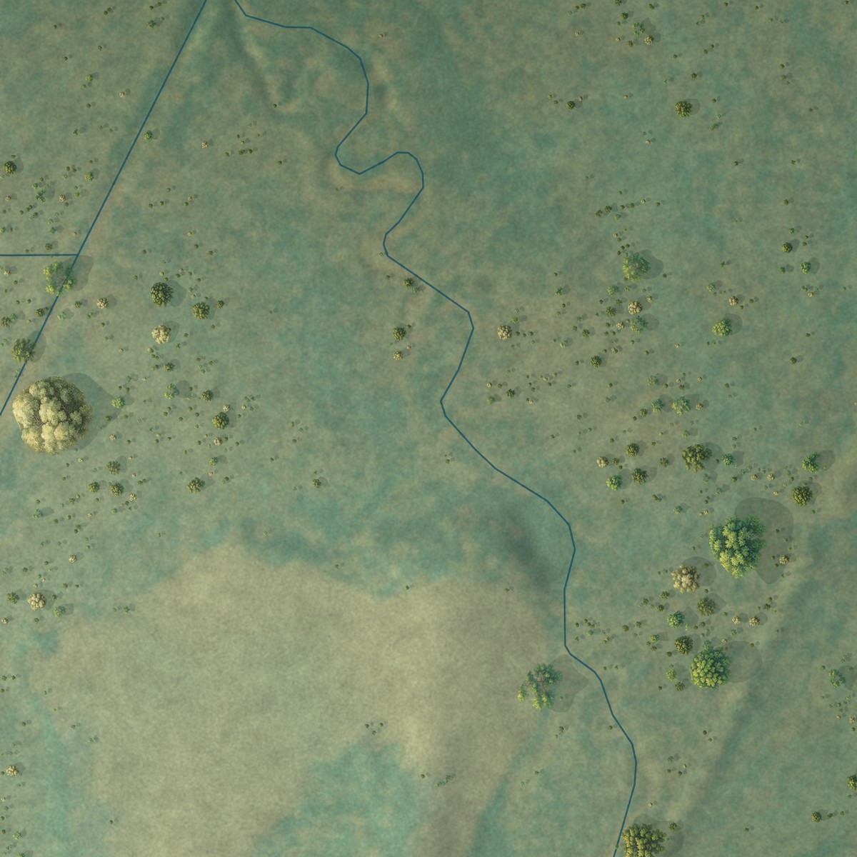 Second close-up of the map of Wildersville, Tennessee print showing more streets and buildings