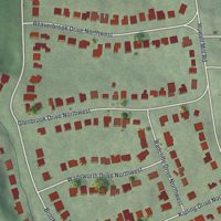 Second close-up of the map of Wildwood (NPU-C), Georgia print showing more streets and buildings