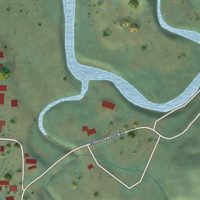 Second close-up of the map of Willapa, Washington print showing more streets and buildings