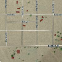 Second close-up of the map of Willard, New Mexico print showing more streets and buildings