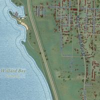 Second close-up of the map of Willard, Utah print showing more streets and buildings