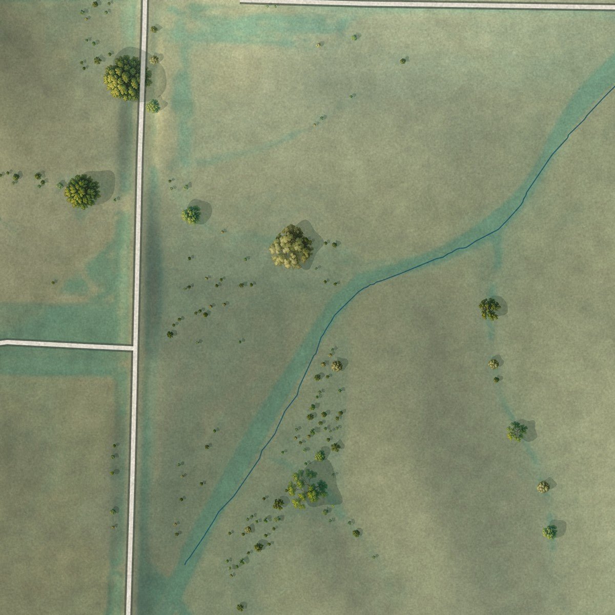 Second close-up of the map of Willey, Iowa print showing more streets and buildings