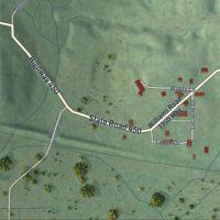 Second close-up of the map of Williams, Indiana print showing more streets and buildings