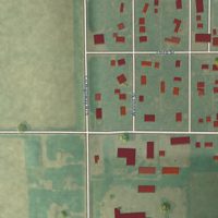 Second close-up of the map of Williams, Iowa print showing more streets and buildings