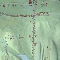 Second close-up of the map of Williamson, New York print showing more streets and buildings