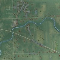 Second close-up of the map of Williamstown, Michigan print showing more streets and buildings