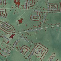 Second close-up of the map of Williamstown, New Jersey print showing more streets and buildings