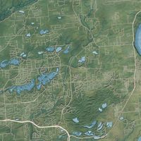 Second close-up of the map of Willow, Alaska print showing more streets and buildings