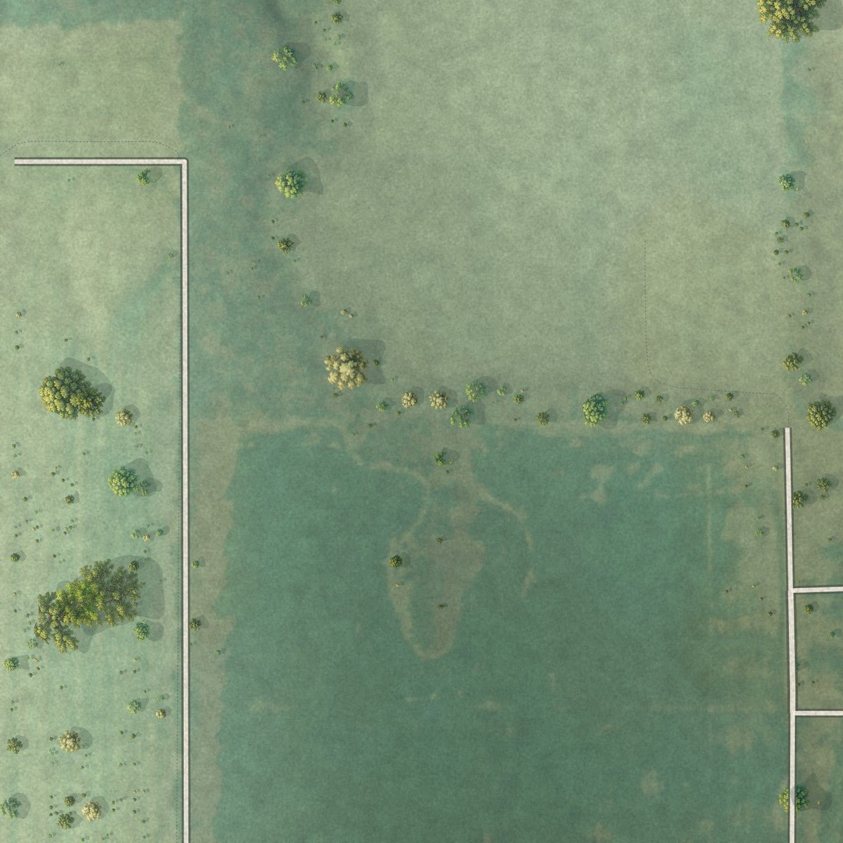 Second close-up of the map of Willow Hill, Illinois print showing more streets and buildings