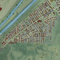 Second close-up of the map of Willow Springs, Illinois print showing more streets and buildings