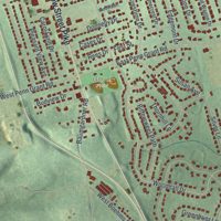 Second close-up of the map of Willow Street, Pennsylvania print showing more streets and buildings