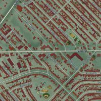 Second close-up of the map of Willowick, Ohio print showing more streets and buildings