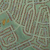 Second close-up of the map of Wilmington Manor, Delaware print showing more streets and buildings