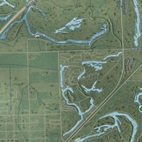 Second close-up of the map of Wilmington, Will County, Illinois print showing more streets and buildings