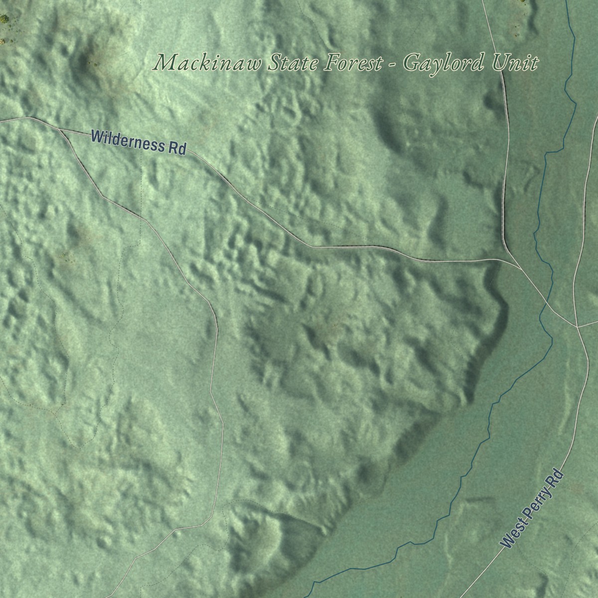 Second close-up of the map of Wilmot, Michigan print showing more streets and buildings