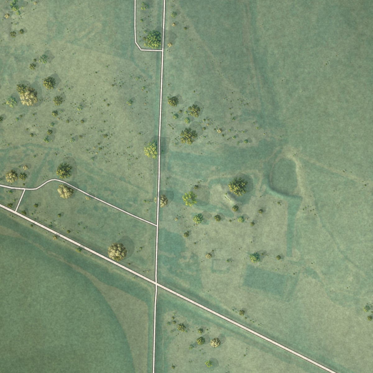 Second close-up of the map of Wilroads Gardens, Kansas print showing more streets and buildings