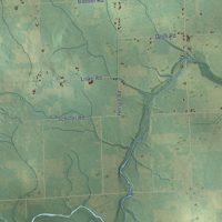 Second close-up of the map of Wilson, Alpena County, Michigan print showing more streets and buildings