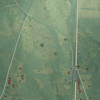 Second close-up of the map of Wilson, Louisiana print showing more streets and buildings