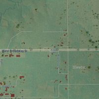 Second close-up of the map of Wilson, Oklahoma print showing more streets and buildings