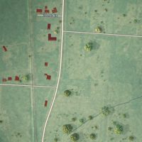Second close-up of the map of Wilton, Arkansas print showing more streets and buildings