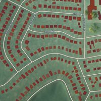 Second close-up of the map of Winchester Park, Pennsylvania print showing more streets and buildings