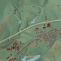 Second close-up of the map of Windsor, Berks County, Pennsylvania print showing more streets and buildings