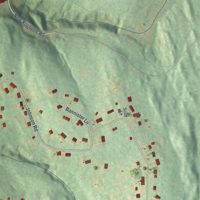 Second close-up of the map of Wingdale, New York print showing more streets and buildings