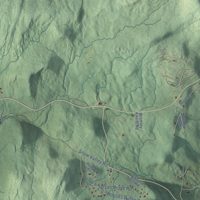 Second close-up of the map of Winhall, Vermont print showing more streets and buildings