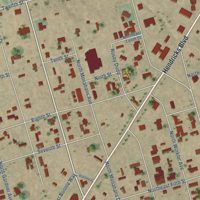Second close-up of the map of Wink, Texas print showing more streets and buildings