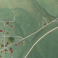 Second close-up of the map of Winston, Missouri print showing more streets and buildings