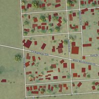 Second close-up of the map of Winterhaven, California print showing more streets and buildings