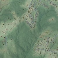 Second close-up of the map of Winterpock, Virginia print showing more streets and buildings