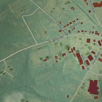 Second close-up of the map of Winterville, Georgia print showing more streets and buildings