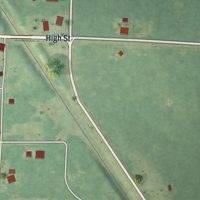 Second close-up of the map of Winthrop, Arkansas print showing more streets and buildings