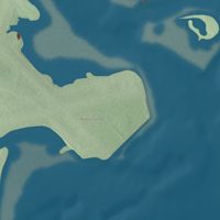 Close-up of the map of Winthrop, Massachusetts print showing terrain and local geography