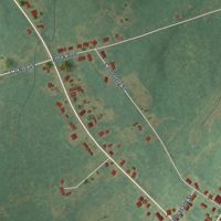 Second close-up of the map of Winthrop, New York print showing more streets and buildings