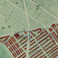 Second close-up of the map of Wissinoming, Pennsylvania print showing more streets and buildings
