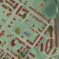 Second close-up of the map of Wister, Pennsylvania print showing more streets and buildings
