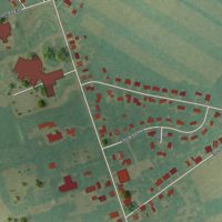 Second close-up of the map of Witmer, Pennsylvania print showing more streets and buildings