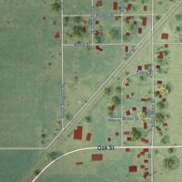 Second close-up of the map of Witt, Illinois print showing more streets and buildings