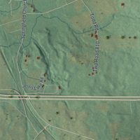 Second close-up of the map of Wolf Creek, Pennsylvania print showing more streets and buildings