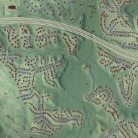 Second close-up of the map of Wolf Trap, Virginia print showing more streets and buildings