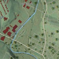 Second close-up of the map of Wolfdale, Pennsylvania print showing more streets and buildings