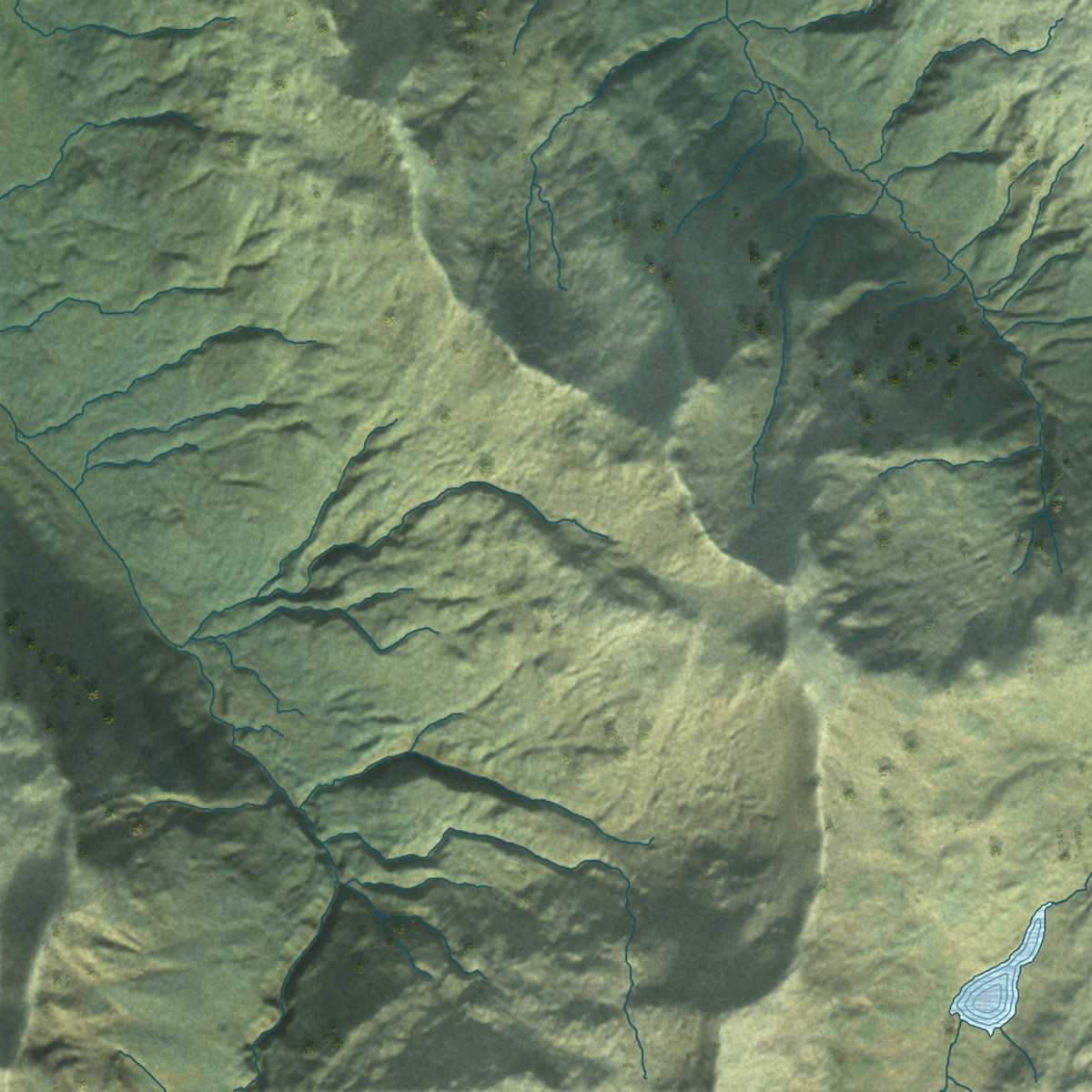 Second close-up of the map of Womens Bay, Alaska print showing more streets and buildings