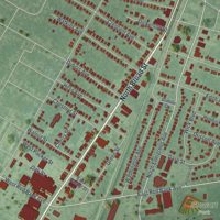 Second close-up of the map of Woodbury, New Jersey print showing more streets and buildings