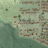 Second close-up of the map of Woodland, Duluth, Minnesota print showing more streets and buildings