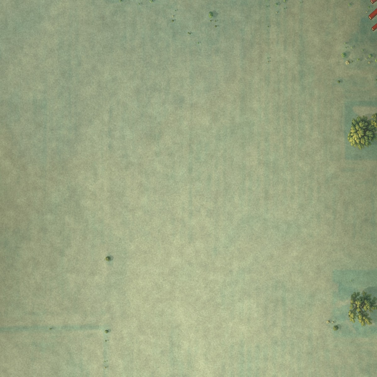 Second close-up of the map of Woodland, Michigan print showing more streets and buildings