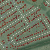 Second close-up of the map of Woodlawn Park, Kentucky print showing more streets and buildings
