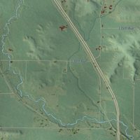 Second close-up of the map of Woodmohr, Wisconsin print showing more streets and buildings